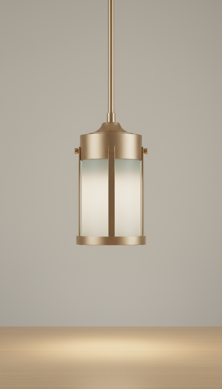 Champagne Bronze Pendant Light With Matte Finish
