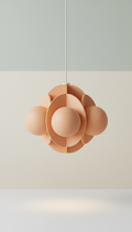Statement Pendant Light in Peach Glow