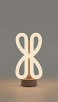 Sculptural LED Table Lamp With Frosted Glass